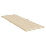 Sun Lounger Cushion Beige 186x58x4cm Oxford Fabric - Top-Down View