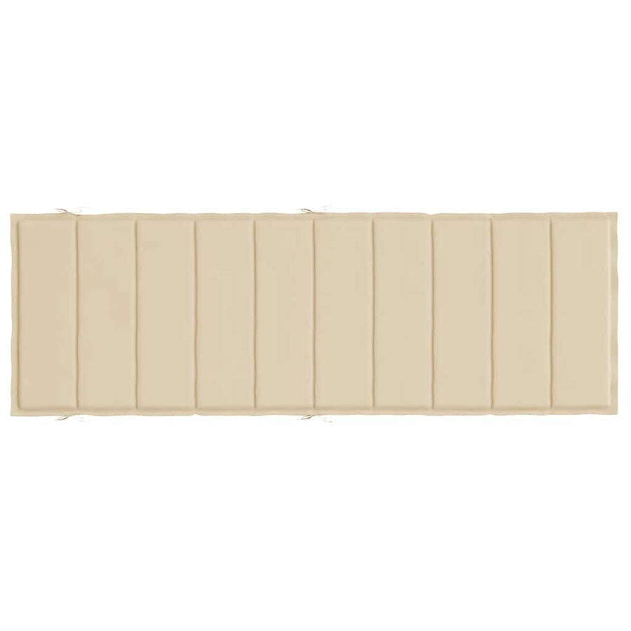 Sun Lounger Cushion Beige 186x58x4cm Oxford Fabric