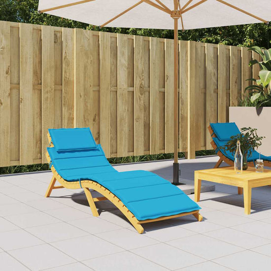 Sun Lounger Cushion Blue 186x58x4cm Oxford Fabric