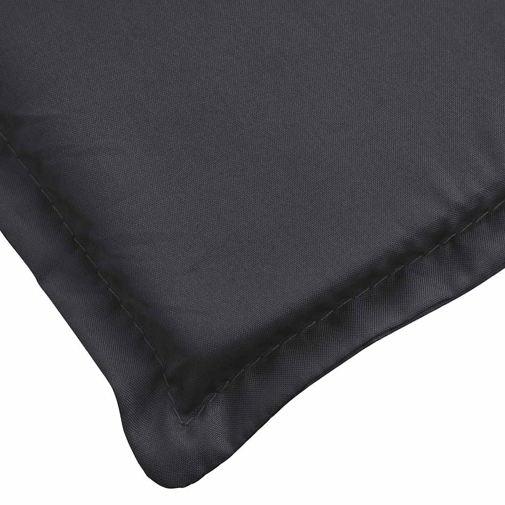 Sun Lounger Cushion Black 186x58x4cm Oxford Fabric