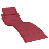 Sun Lounger Cushion Wine Red 186x58x4cm Oxford Fabric