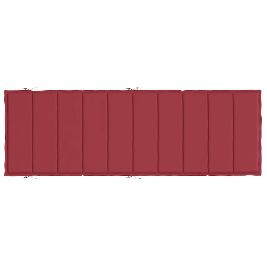 Sun Lounger Cushion Wine Red 186x58x4cm Oxford Fabric