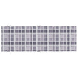 Sun Lounger Cushion Grey Check Pattern 186x58x4cm Oxford Fabric