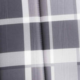 Sun Lounger Cushion Grey Check Pattern 186x58x4cm Oxford Fabric