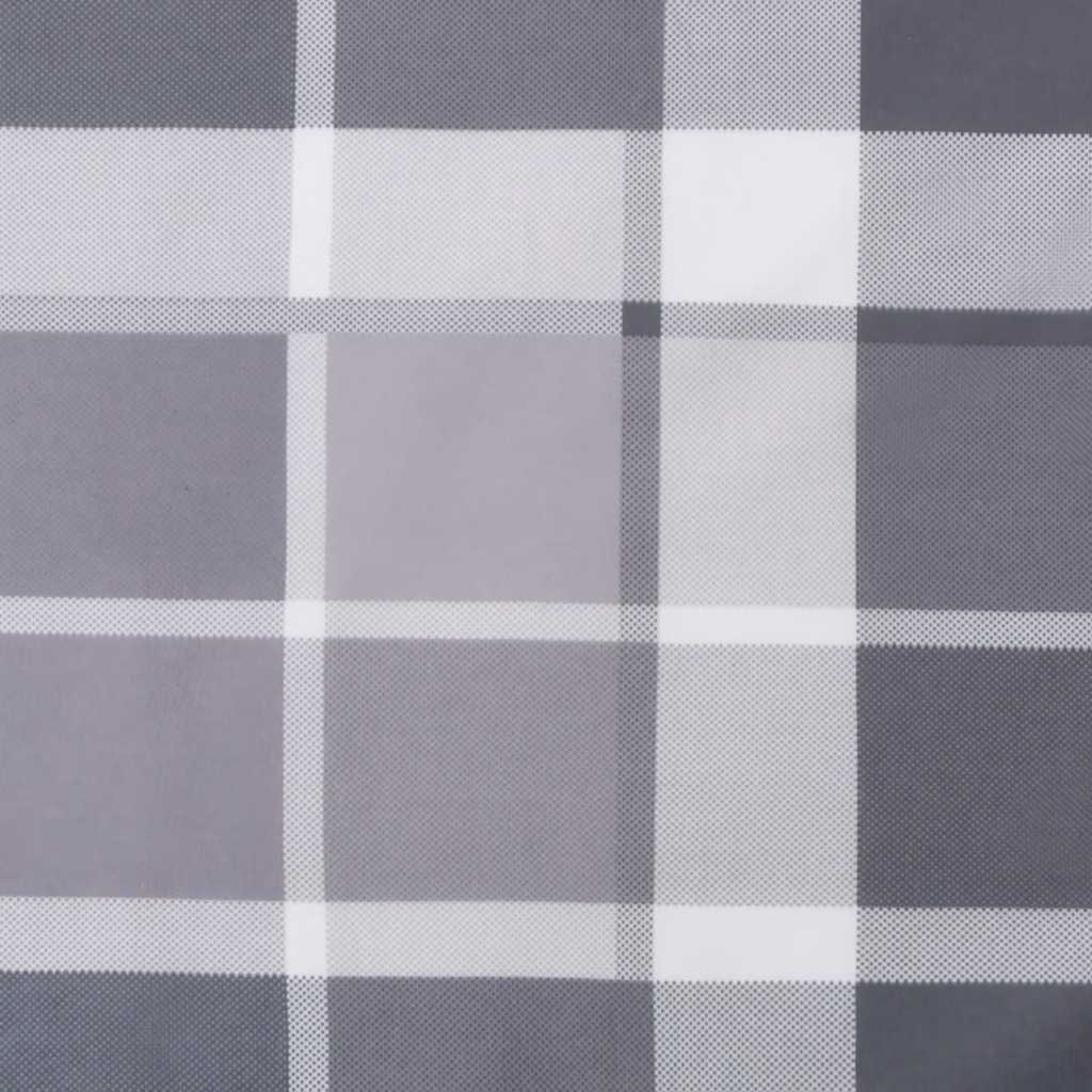 Sun Lounger Cushion Grey Check Pattern 186x58x4cm Oxford Fabric