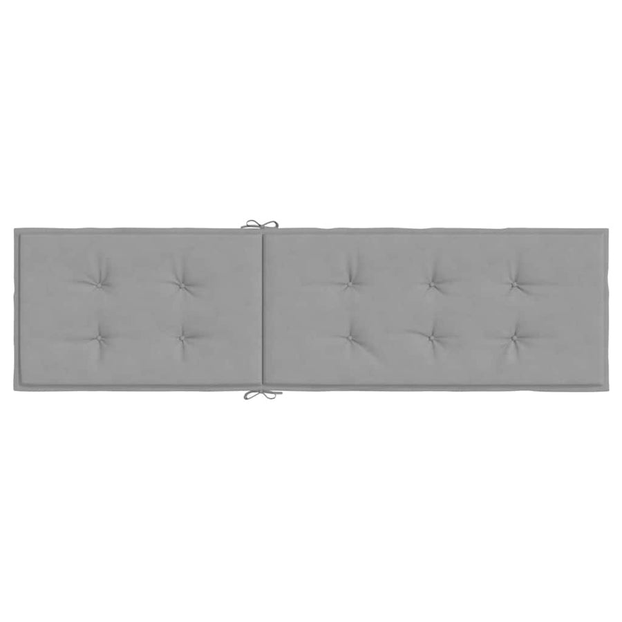 Deck Chair Cushion Grey (75+105)x50x4 cm