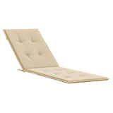 Deck Chair Cushion Beige (75+105)x50x4 cm - Front View