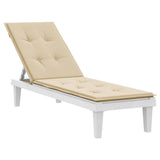 Deck Chair Cushion Beige (75+105)x50x4 cm - Side View