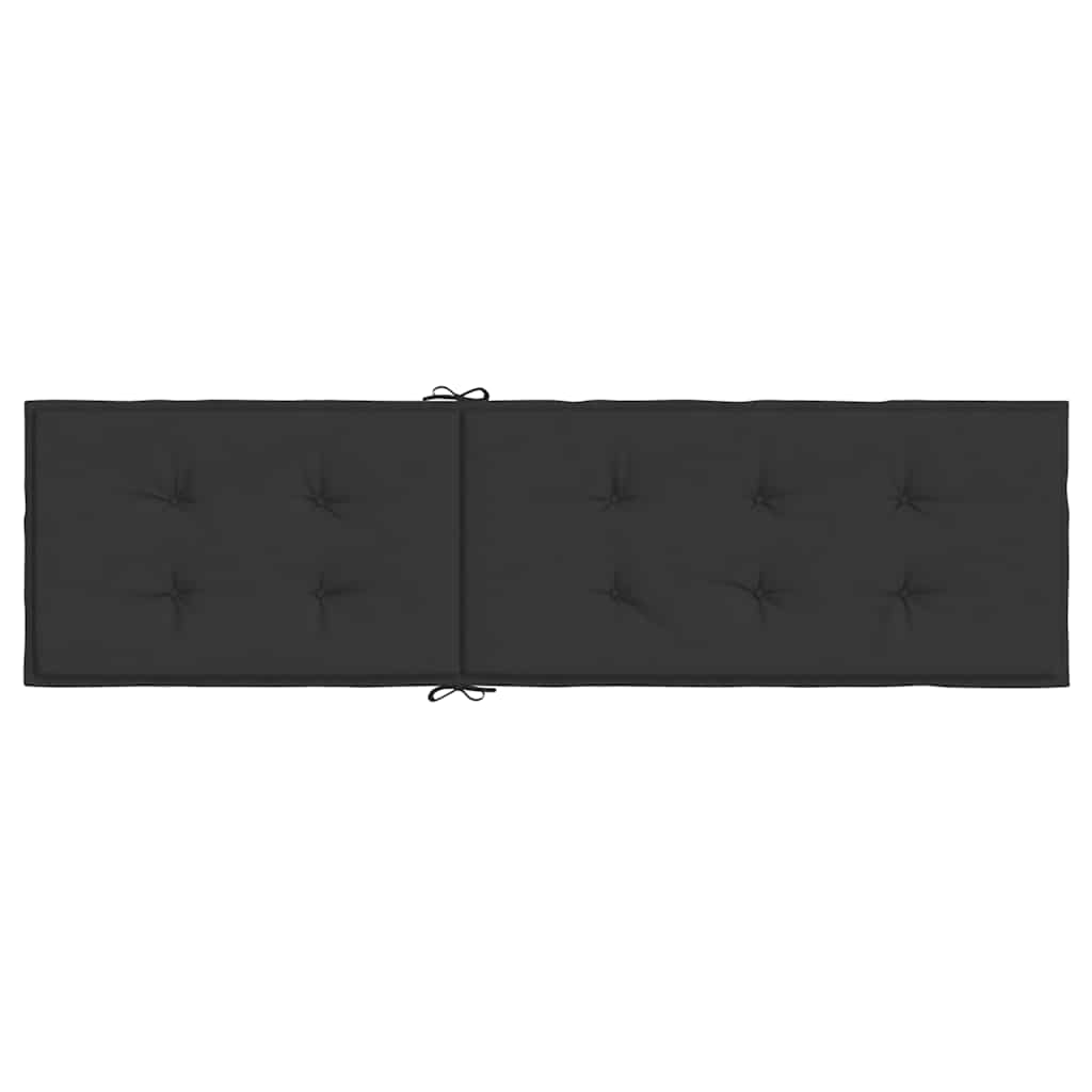 Deck Chair Cushion Black (75+105)x50x4 cm