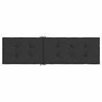 Deck Chair Cushion Black (75+105)x50x4 cm