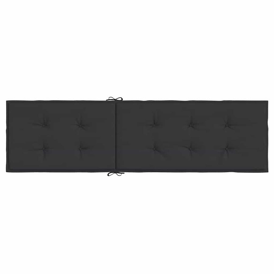 Deck Chair Cushion Black (75+105)x50x4 cm