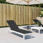 Deck Chair Cushion Black (75+105)x50x4 cm