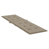 Deck Chair Cushion Taupe (75+105)x50x4 cm - Top-Down View