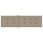 Deck Chair Cushion Taupe (75+105)x50x4 cm