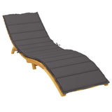Sun Lounger Cushion Anthracite 200x50x3cm Oxford Fabric - Side View