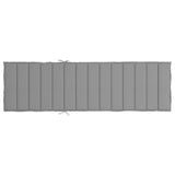 Sun Lounger Cushion Grey 200x50x3cm Oxford Fabric