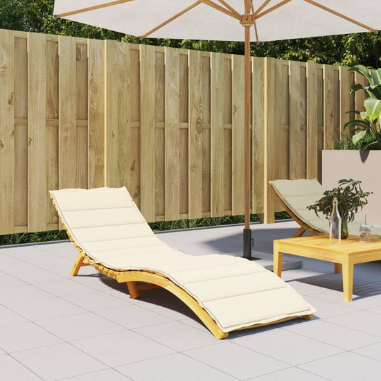 Sun lounger cushion Oxford fabric (100% polyester) Cream