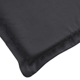 Sun Lounger Cushion Black 200x50x3cm Oxford Fabric