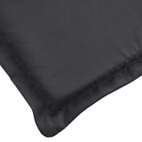 Sun Lounger Cushion Black 200x50x3cm Oxford Fabric - Rear View