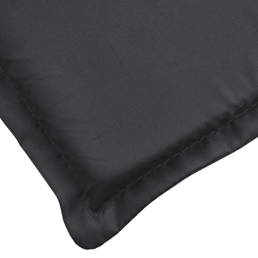 Sun Lounger Cushion Black 200x50x3cm Oxford Fabric