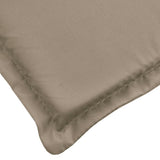 Sun Lounger Cushion Taupe 200x50x3cm Oxford Fabric - Rear View