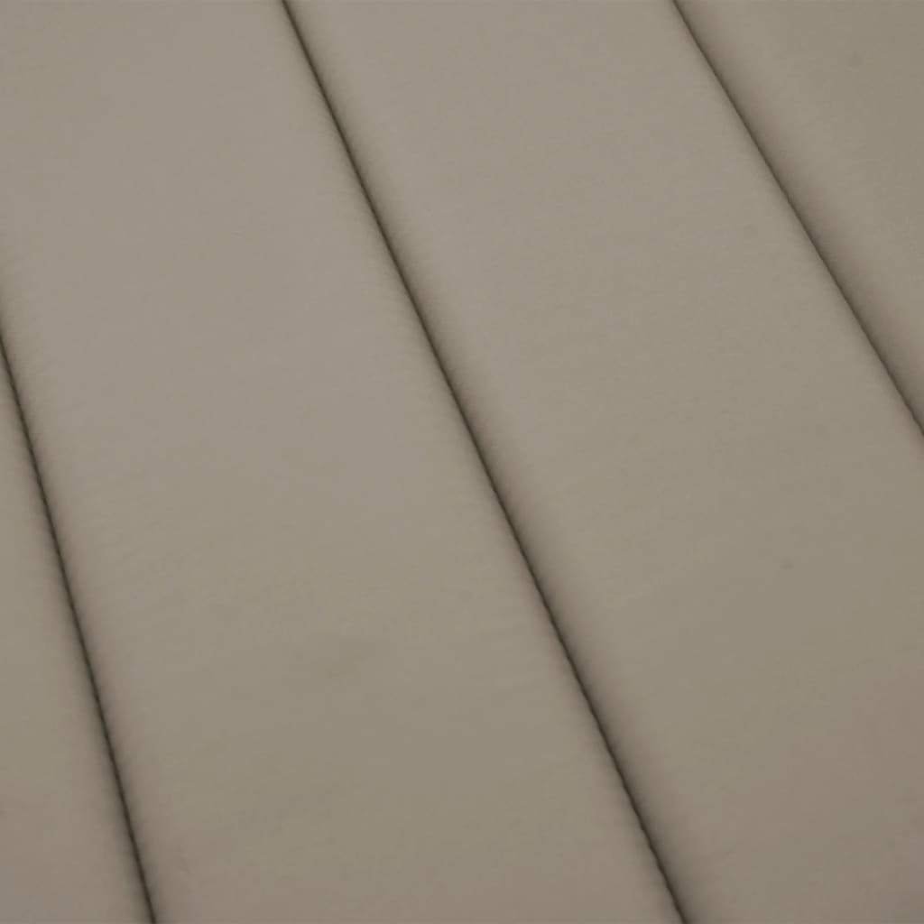 Sun Lounger Cushion Taupe 200x50x3cm Oxford Fabric