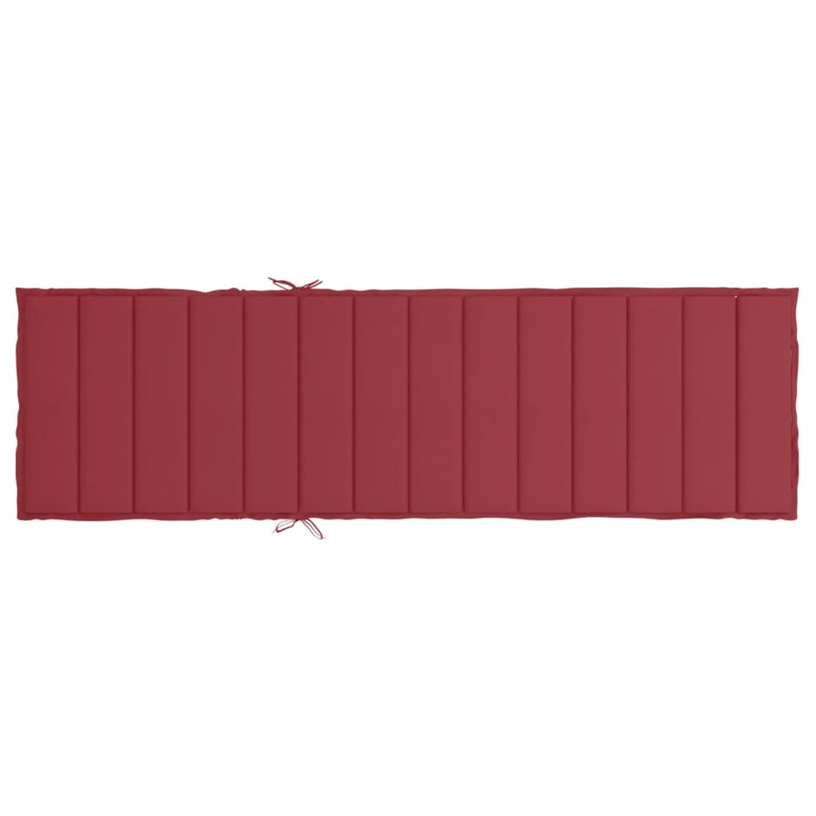 Sun Lounger Cushion Wine Red 200x50x3cm Oxford Fabric