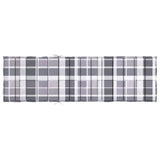 Sun Lounger Cushion Grey Check Pattern 200x50x3cm Oxford Fabric