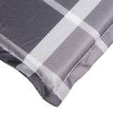 Sun Lounger Cushion Grey Check Pattern 200x50x3cm Oxford Fabric