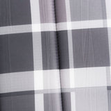 Sun Lounger Cushion Grey Check Pattern 200x50x3cm Oxford Fabric