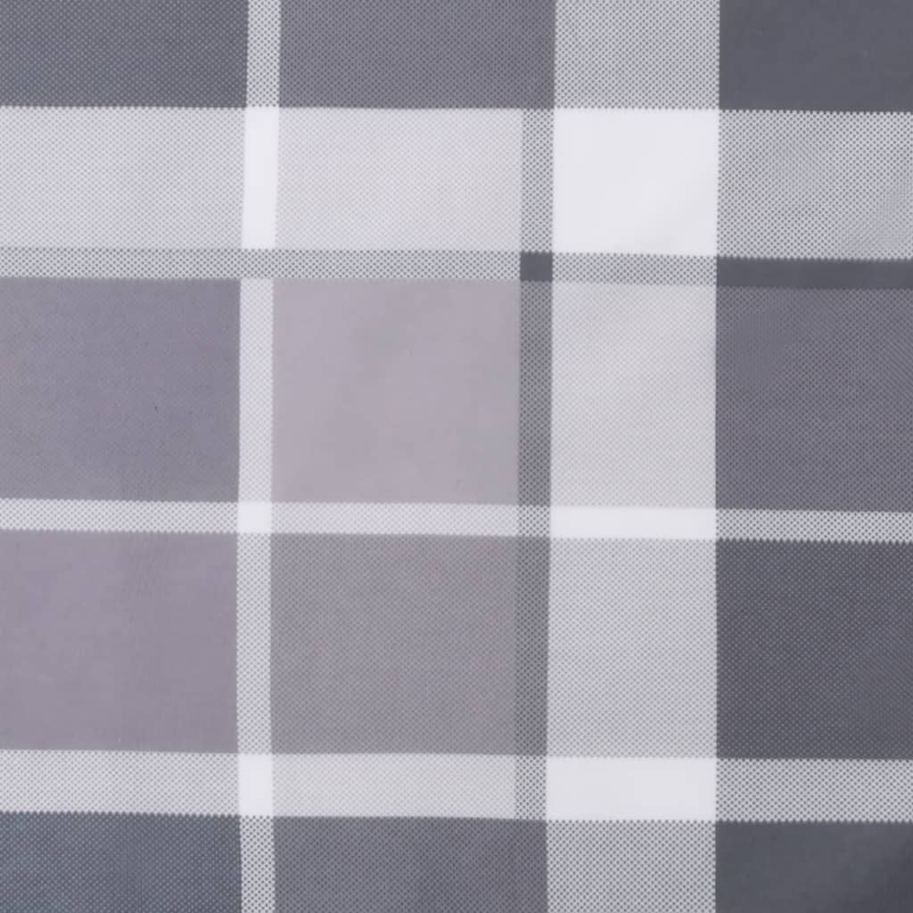 Sun Lounger Cushion Grey Check Pattern 200x50x3cm Oxford Fabric