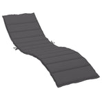 Sun Lounger Cushion Anthracite 200x60x3cm Oxford Fabric