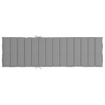 Sun Lounger Cushion Grey 200x60x3cm Oxford Fabric
