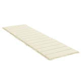 Sun Lounger Cushion Cream 200x60x3cm Oxford Fabric - Top-Down View