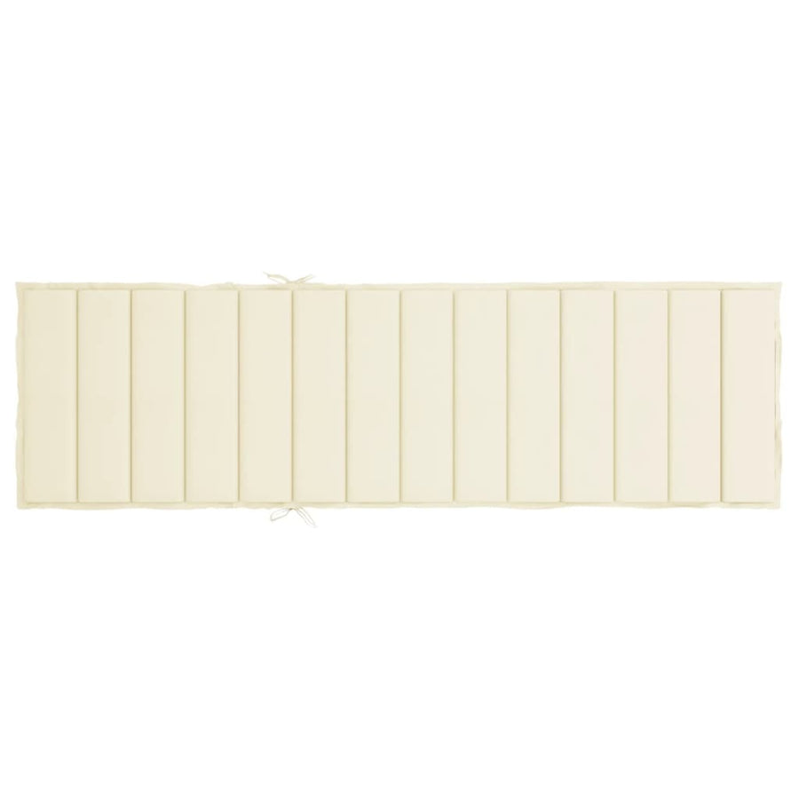 Sun Lounger Cushion Cream 200x60x3cm Oxford Fabric