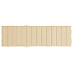 Sun Lounger Cushion Beige 200x60x3cm Oxford Fabric