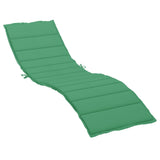 Sun Lounger Cushion Green 200x60x3cm Oxford Fabric - Front View