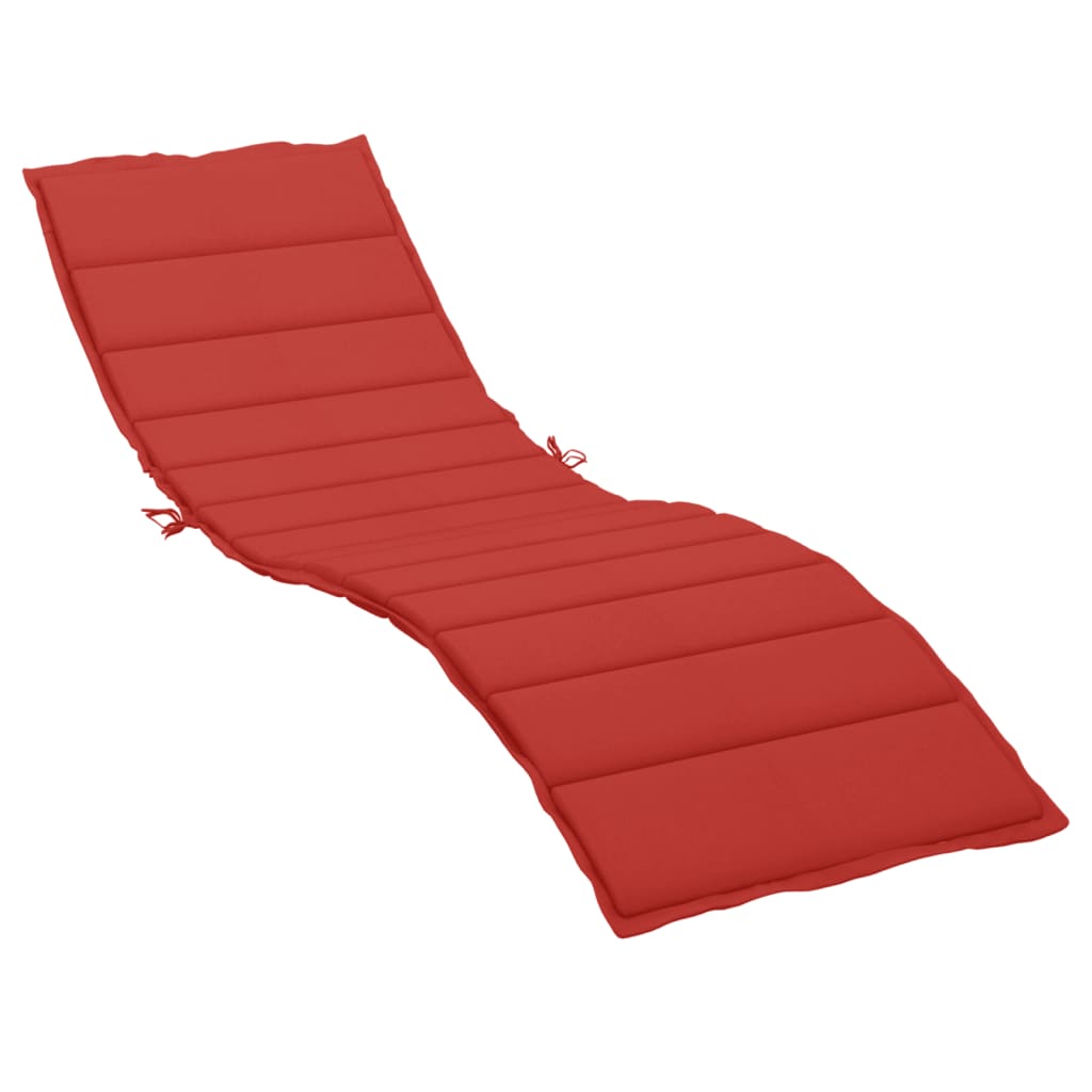 Sun Lounger Cushion Red 200x60x3cm Oxford Fabric