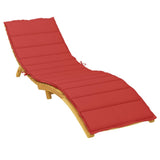 Sun Lounger Cushion Red 200x60x3cm Oxford Fabric