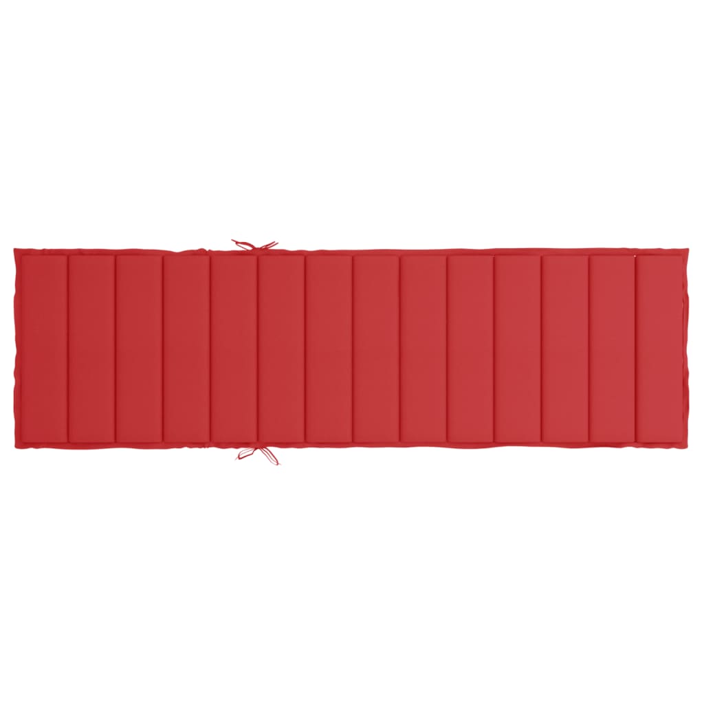 Sun Lounger Cushion Red 200x60x3cm Oxford Fabric