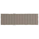 Sun Lounger Cushion Taupe 200x60x3cm Oxford Fabric - 45-Degree Angle