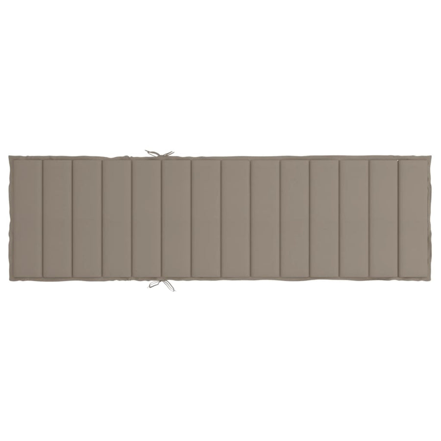 Sun Lounger Cushion Taupe 200x60x3cm Oxford Fabric
