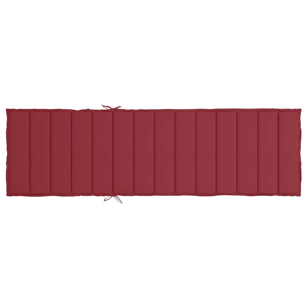 Sun Lounger Cushion Wine Red 200x60x3cm Oxford Fabric