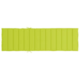 Sun Lounger Cushion Bright Green 200x60x3cm Oxford Fabric - 45-Degree Angle