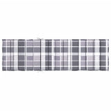Sun Lounger Cushion Grey Check Pattern 200x60x3cm Oxford Fabric