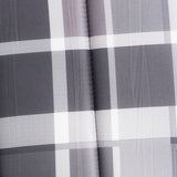 Sun Lounger Cushion Grey Check Pattern 200x60x3cm Oxford Fabric