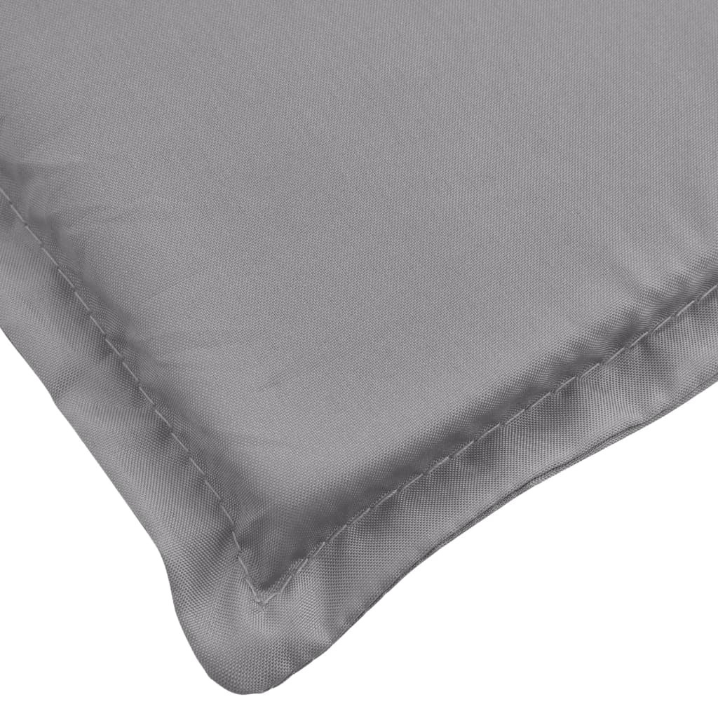 Sun Lounger Cushion Grey 200x70x3cm Oxford Fabric
