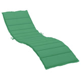 Sun Lounger Cushion Green 200x70x3cm Oxford Fabric - Front View