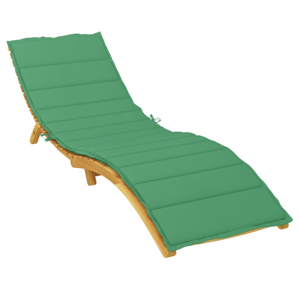 Sun Lounger Cushion Green 200x70x3cm Oxford Fabric