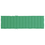 Sun Lounger Cushion Green 200x70x3cm Oxford Fabric - 45-Degree Angle
